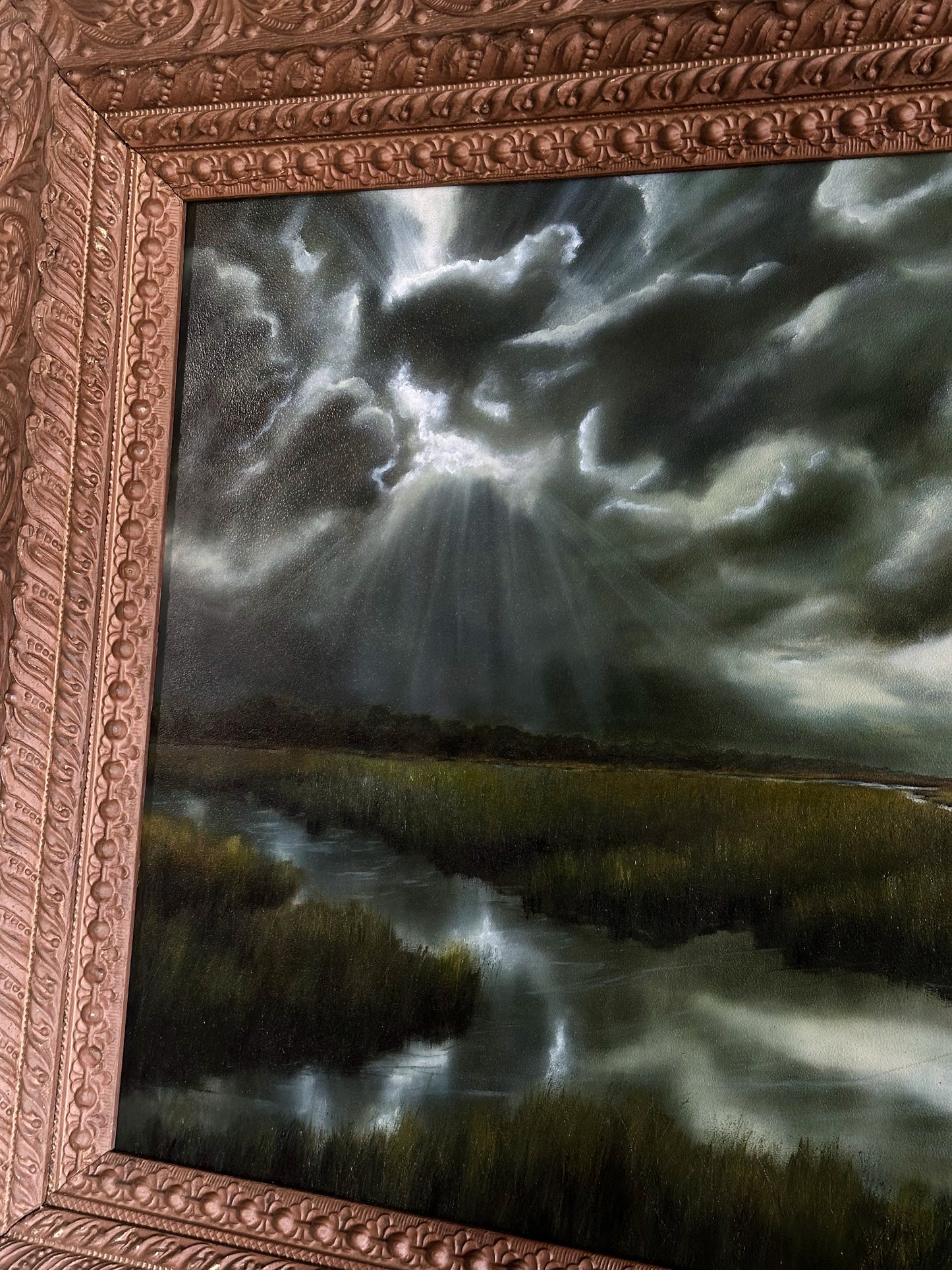“No Indignity” Oil Painting in Antique Frame - 27.25" x 23.25"