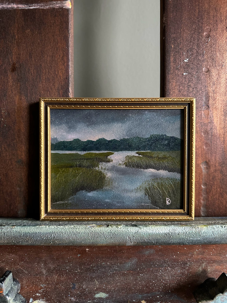 “Where Your Heart Resides I” Mini Oil Painting - 4.5" x 5.6"