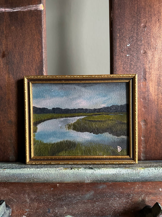 “Where Your Heart Resides IV” Mini Oil Painting - 4.5" x 5.6"