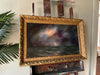 “Whisper to Her VII” Antique Framed Oil Painting - 19” x 28.75”