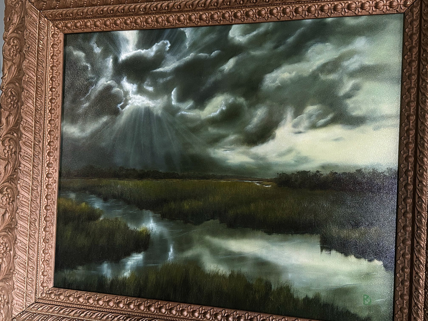 “No Indignity” Oil Painting in Antique Frame - 27.25" x 23.25"