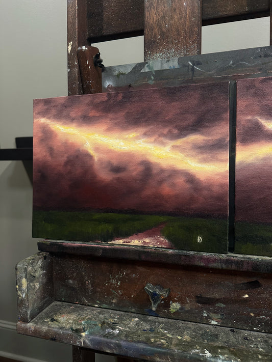 “One Step at a Time I” Oil Painting - 9" x 12"