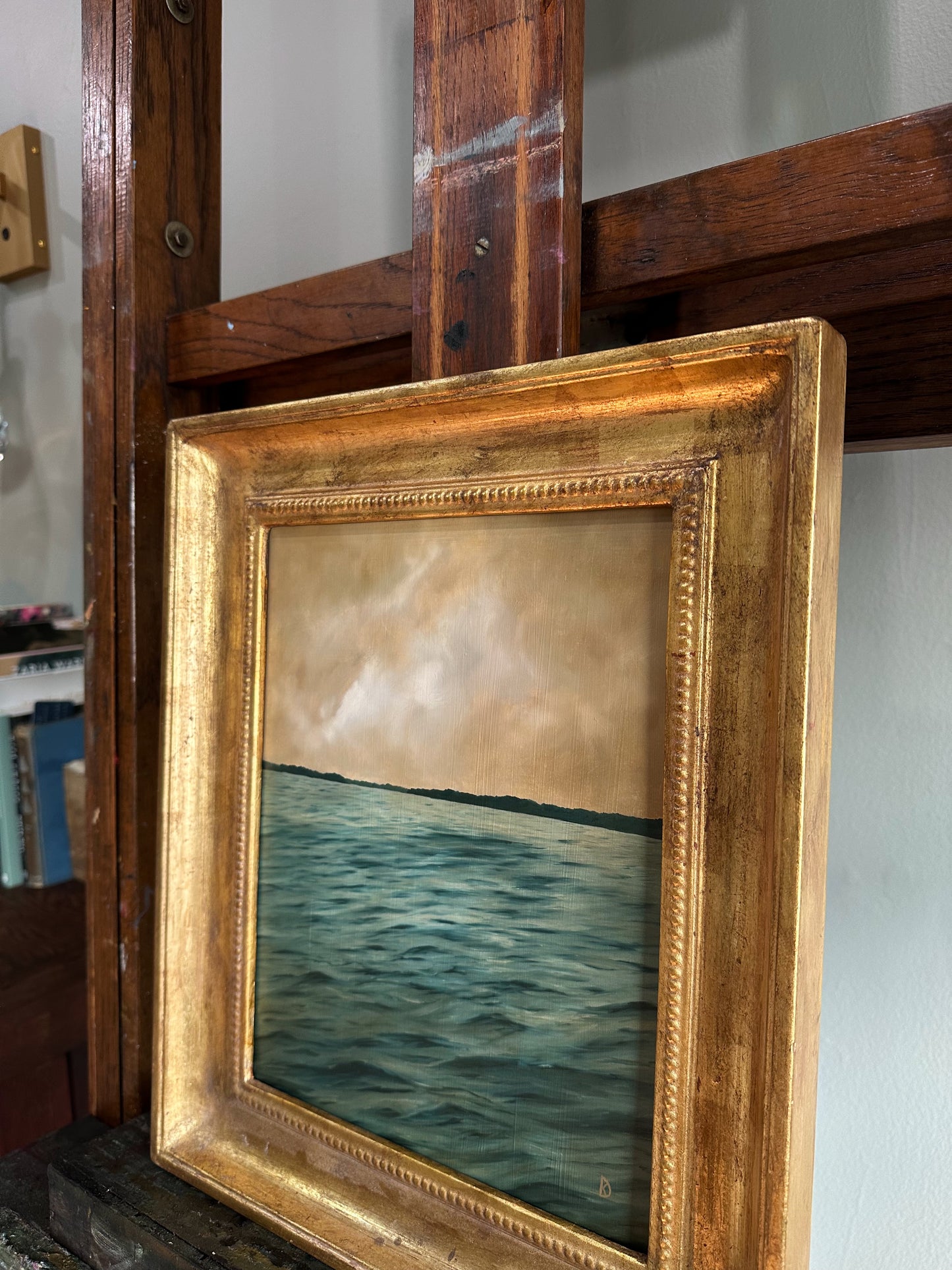 “Edges of a Dream” Oil Painting in Venetian Frame - 15.5" x 13.25"