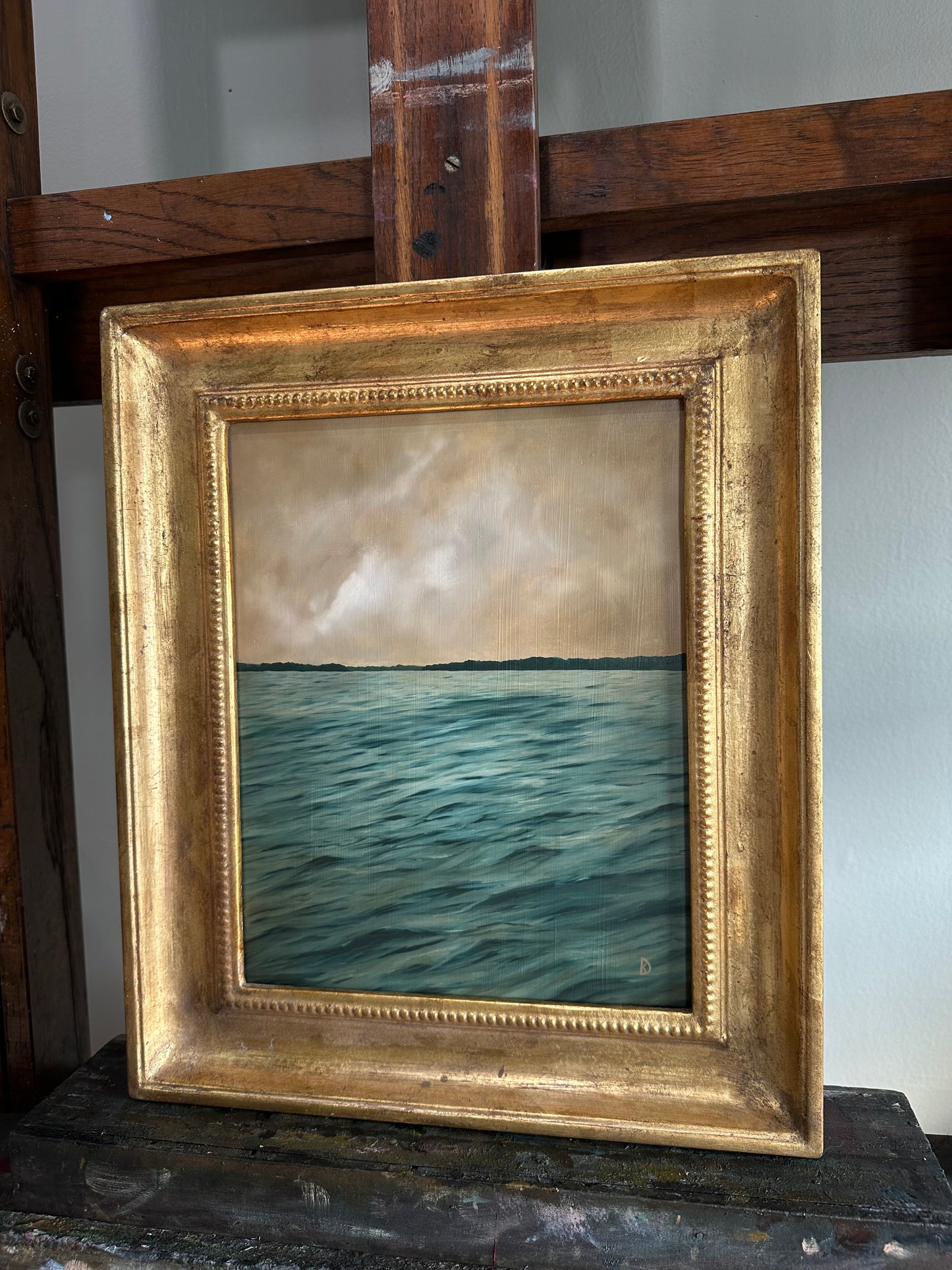 “Edges of a Dream” Oil Painting in Venetian Frame - 15.5" x 13.25"