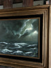 “Sink or Swim III” Oil Painting in Vintage Frame - 20.5" x 17.5"
