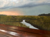 “Leaving Space” Antique Framed Oil Painting - 30.8" x 22"