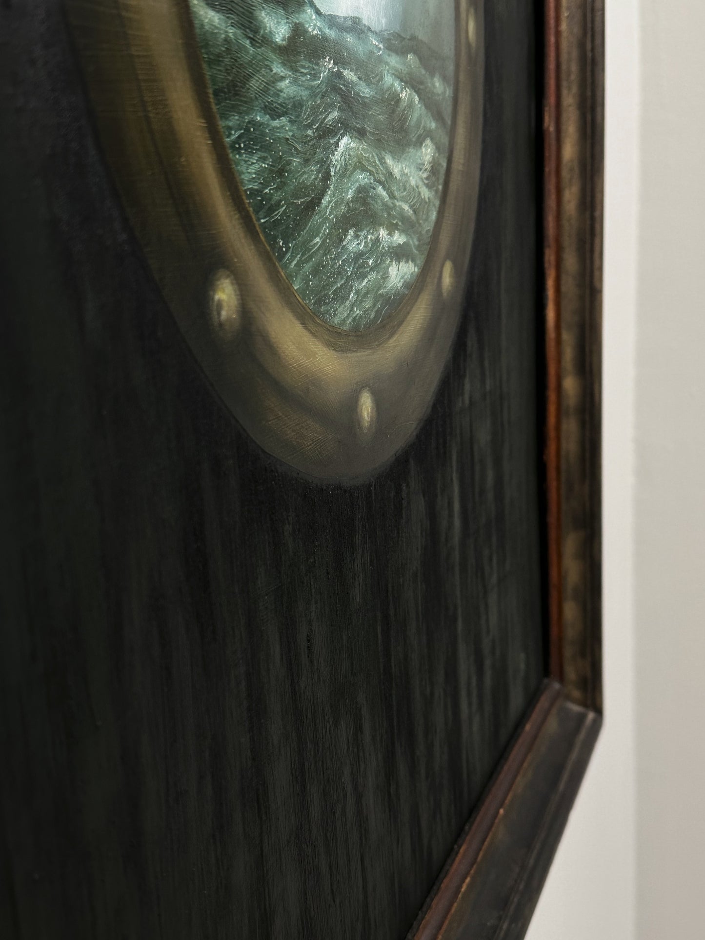 “Holdfast” Oil Painting in Antique Frame - 32" x 26"