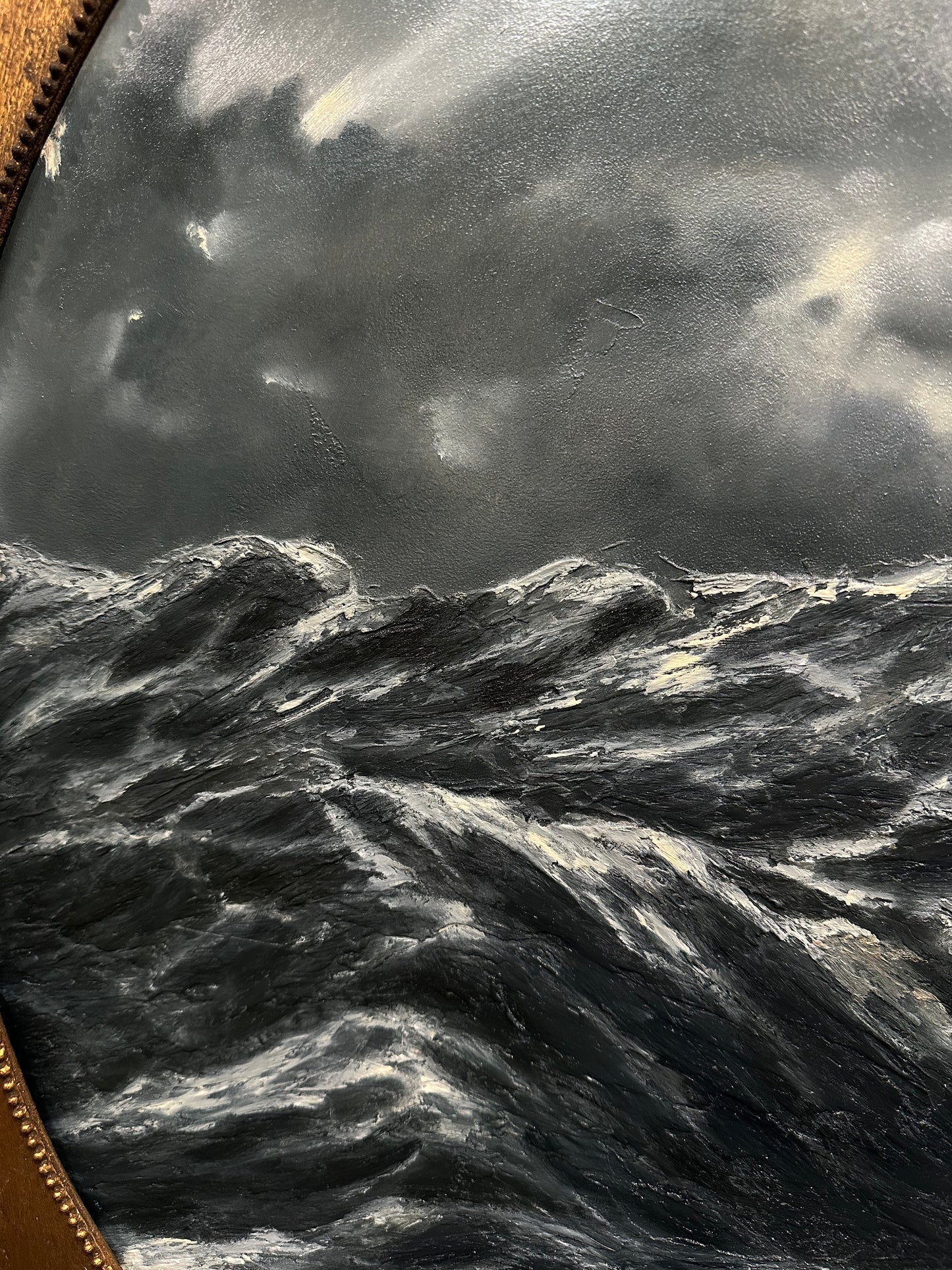 "Still There” Oil Painting in Antique Frame - 23.5" x 19.5"