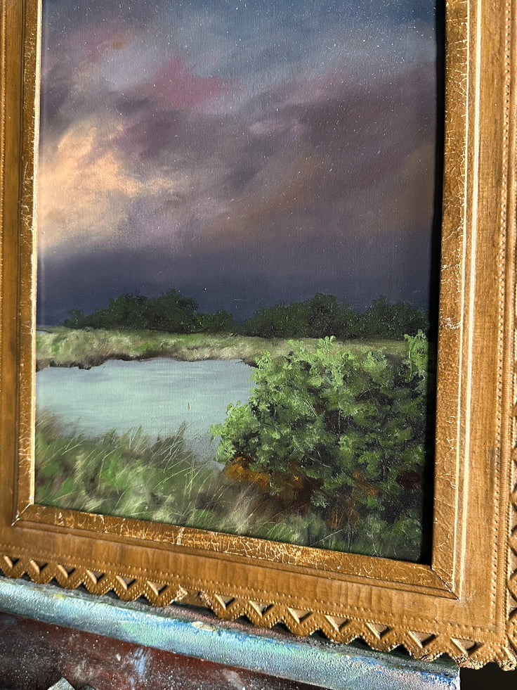 “Found You There” Antique French Framed Oil Painting Set - 12