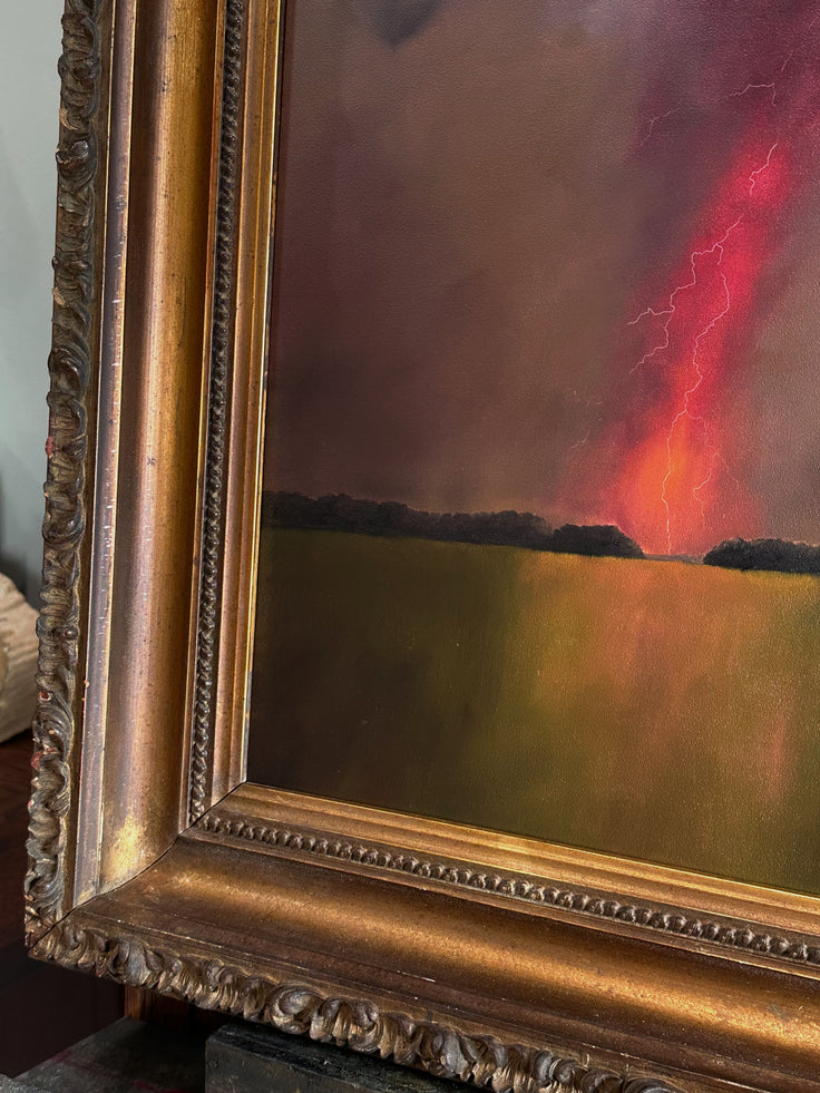 “Rise and Dance I” Antique Framed Oil Painting - 29.5