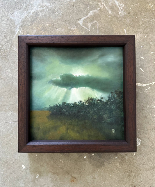 "Not the Hope, but the Knowing" Framed Oil Painting - 9.5" x 9.5"