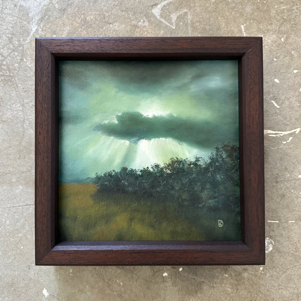 "Not the Hope, but the Knowing" Framed Oil Painting - 9.5" x 9.5"
