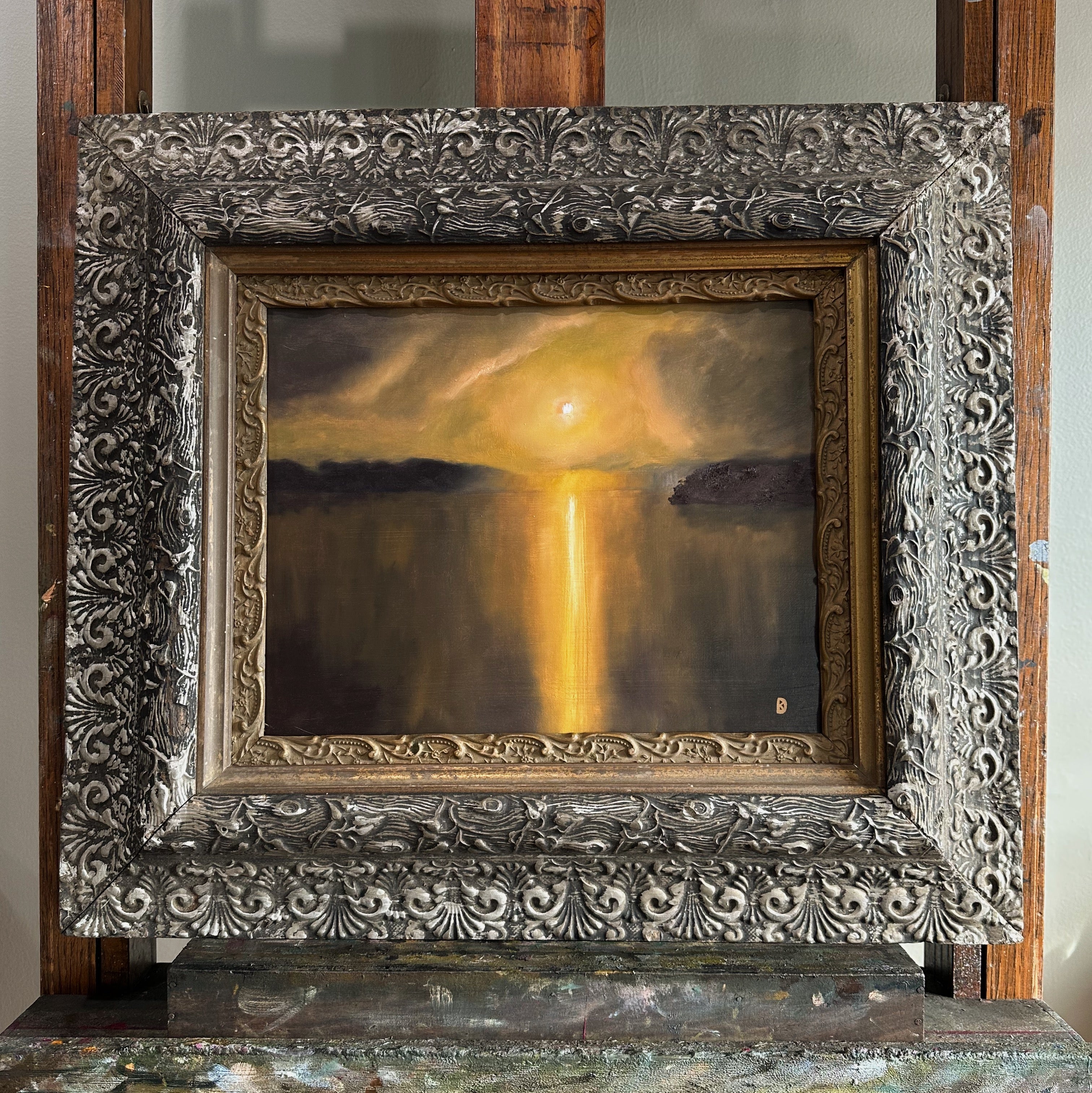 “See a Way” Antique Framed Oil Painting - 23.25
