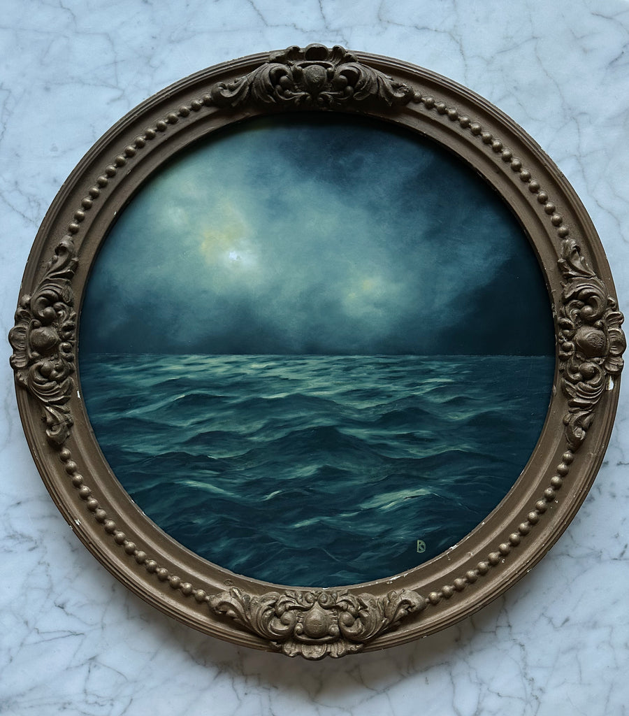 "Constant Remains" Oil Painting in Antique Frame - 18.75"