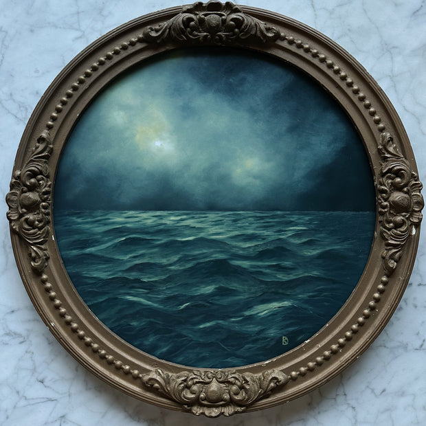 "Constant Remains" Oil Painting in Antique Frame - 18.75"