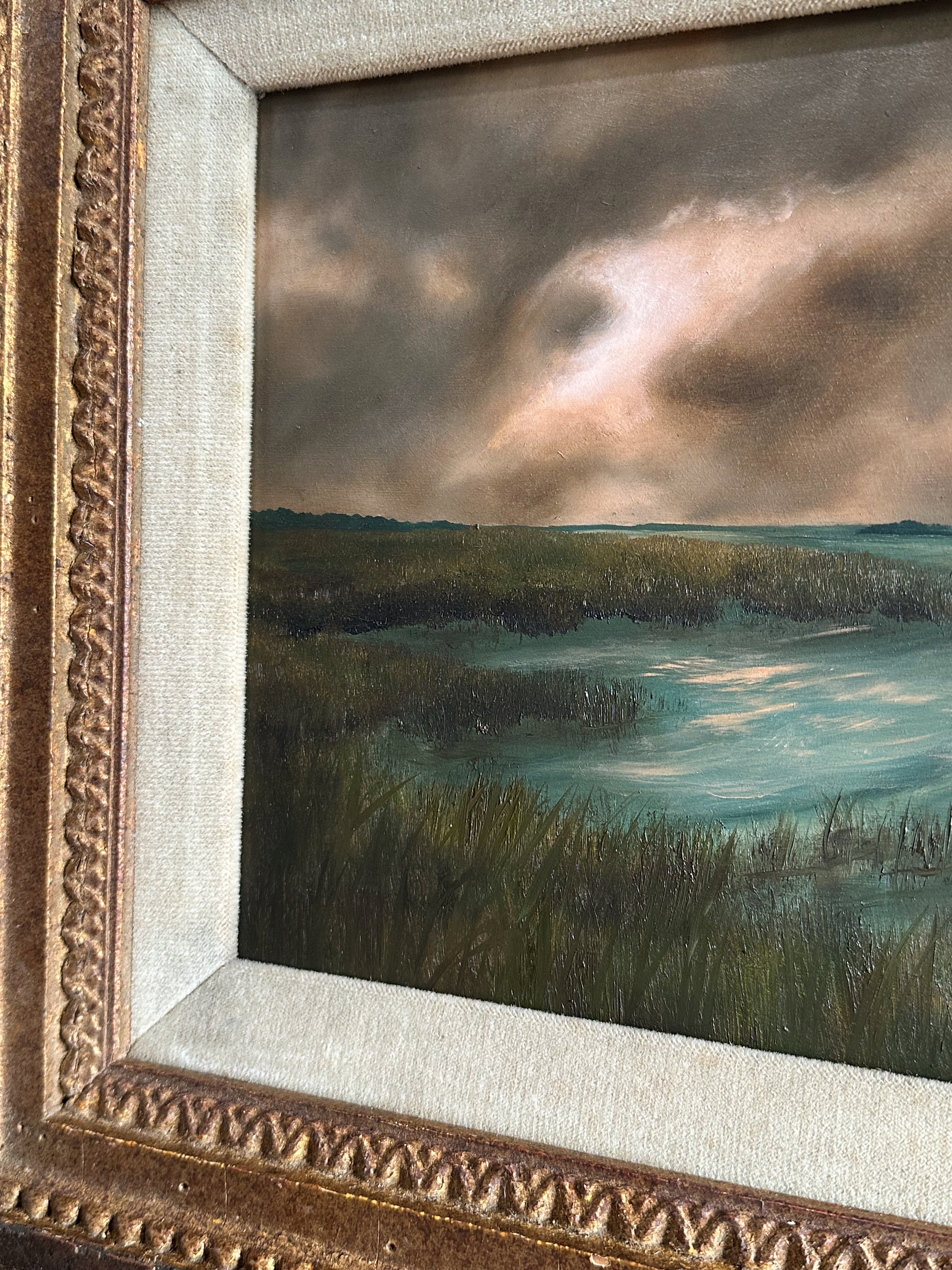 “Mimic” Oil Painting in Antique Italian Frame - 15.25