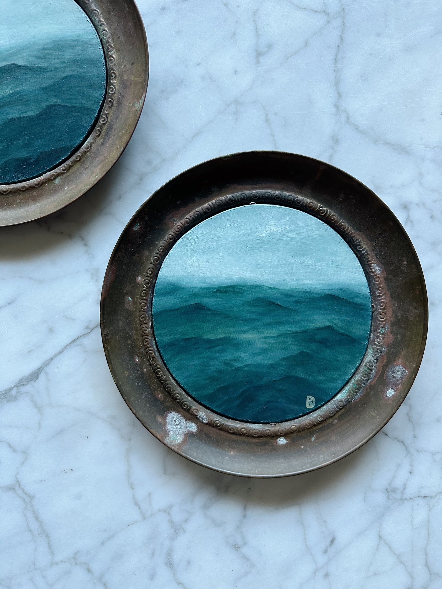 "A Dare" Oil Paintings in Antique Frames - Set of 2 - 7.5"