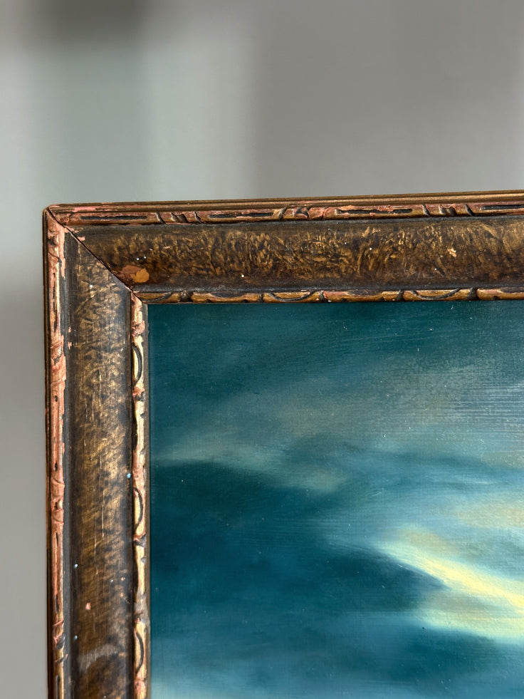 “Held My Heart” Oil Painting in Antique French Frame - 15
