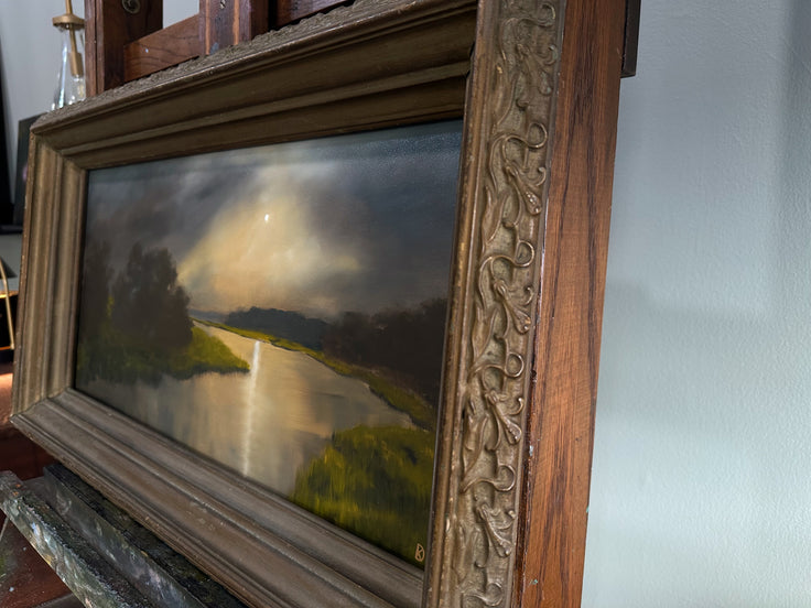 “Every Living Thing” Antique Framed Oil Painting - 27.75