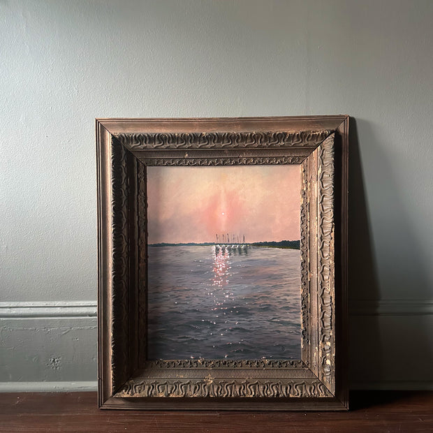 “Difference of Perspective” Oil Painting in Antique Frame - 28.5" x 24.5"