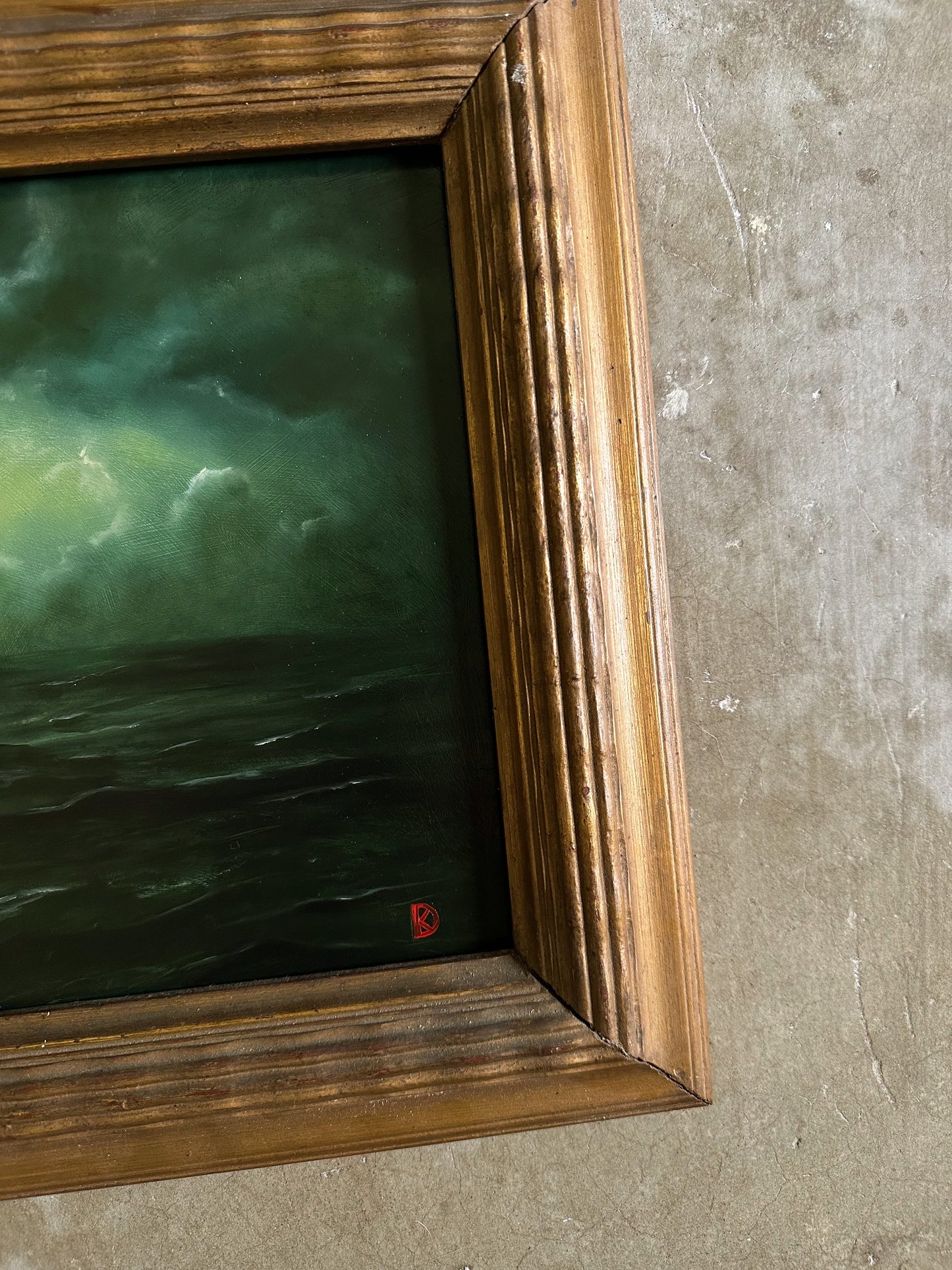 "Beautiful Miracle" Oil Painting in Antique Italian Frame - 16" x 14.25"