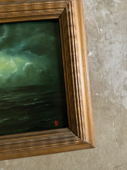 "Beautiful Miracle" Oil Painting in Antique Italian Frame - 16" x 14.25"