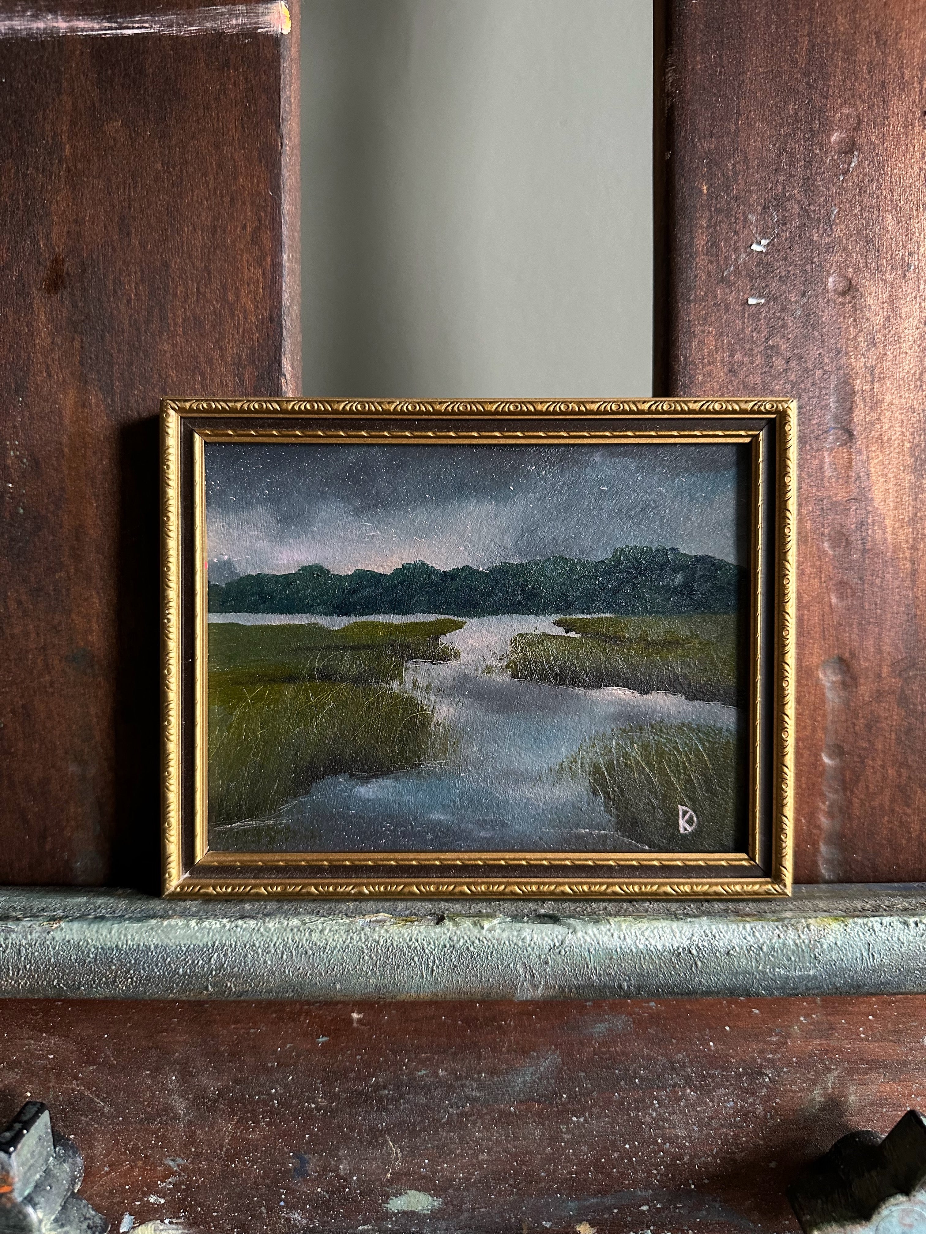 “Where Your Heart Resides I” Mini Oil Painting - 4.5