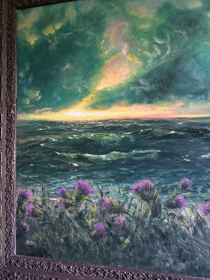 "All is Light" Antique-Framed Oil Painting - 42.75" x 33"