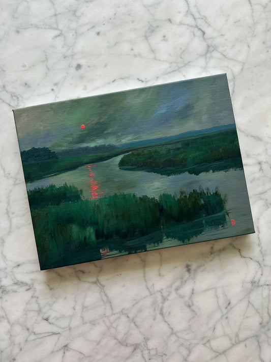 “Enchanting V” Oil Painting on Belgian Linen - 12" x 9"