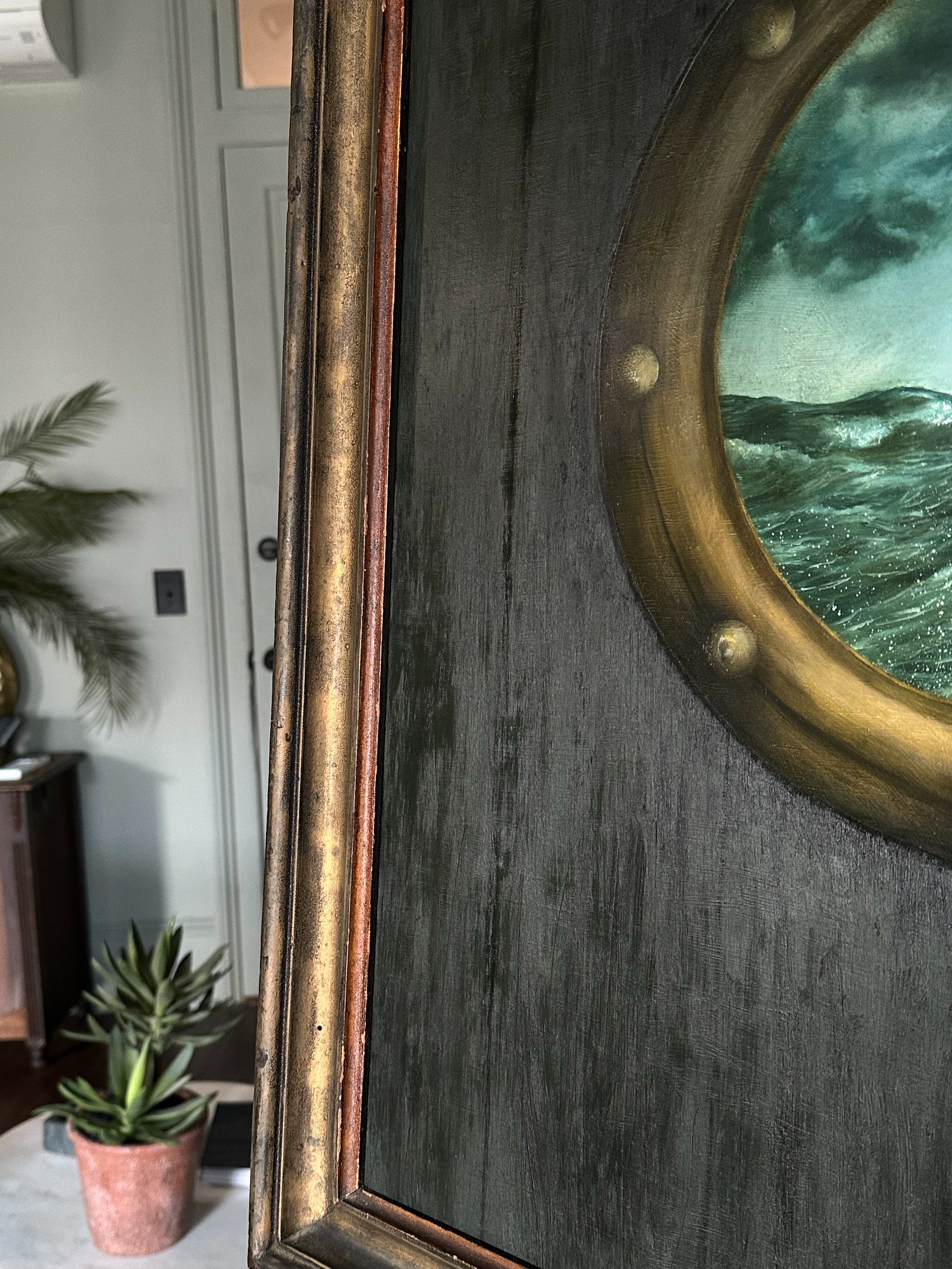 “Holdfast” Oil Painting in Antique Frame - 32