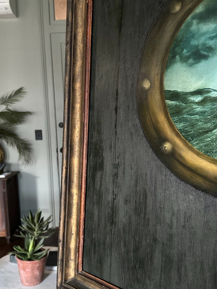“Holdfast” Oil Painting in Antique Frame - 32
