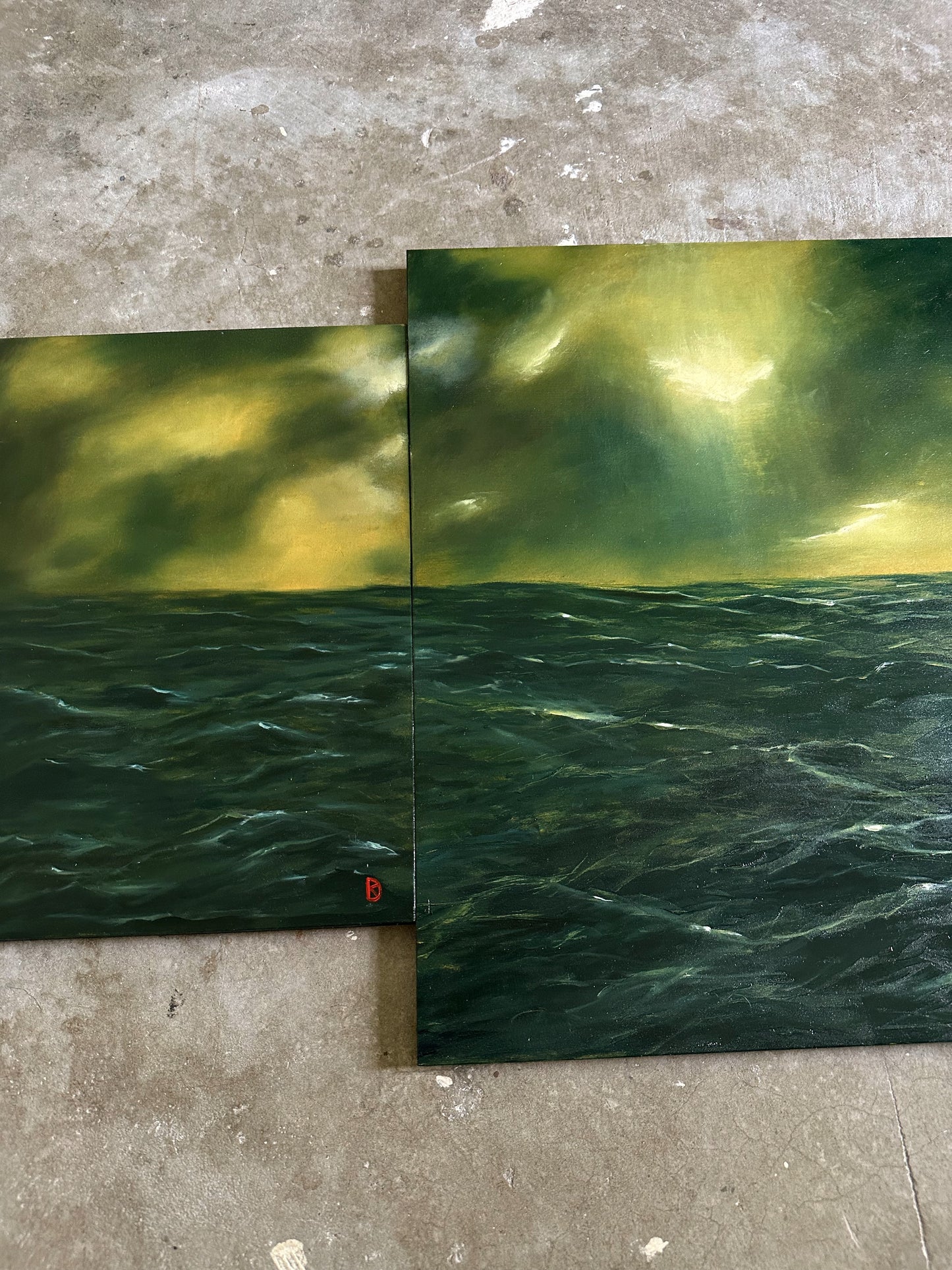 "At Ease" Oil Painting Set of 3 (20% discount)