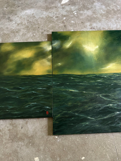 "At Ease I" Oil Painting - 12" x 9"