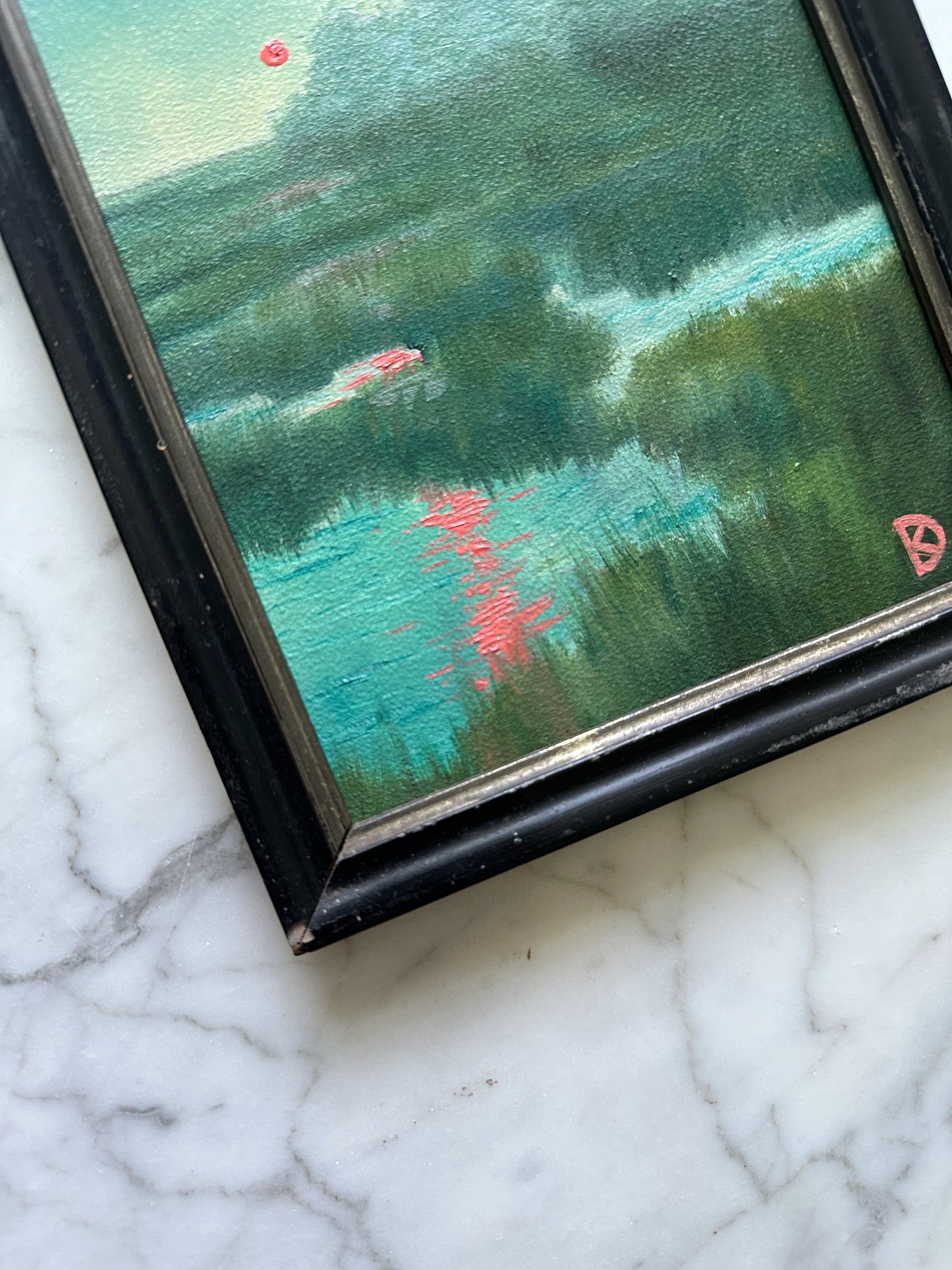 “Enchanting II” Oil Painting in Antique French Frame - 8" x 6"