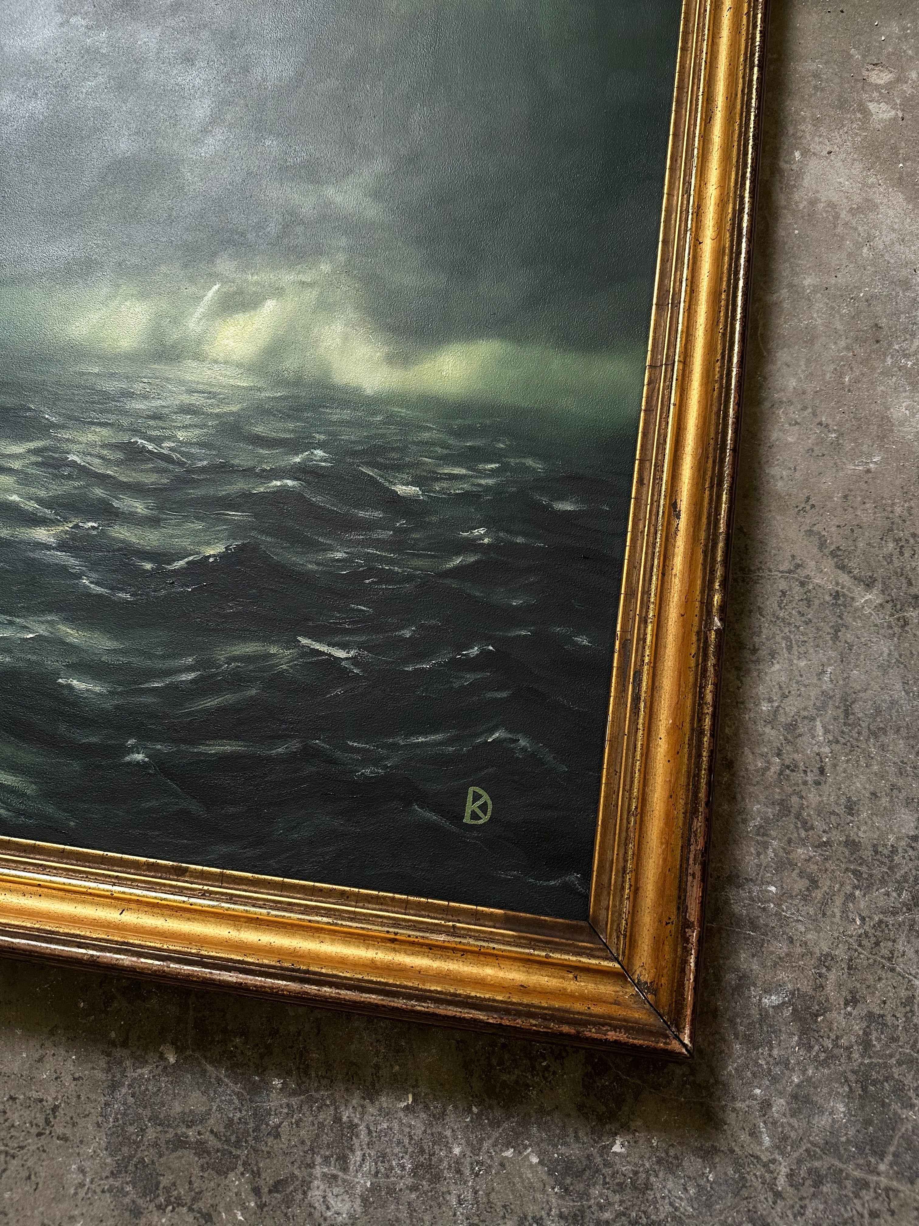 “Clarity Unfurls” Oil Painting in Antique Frame - 30.25