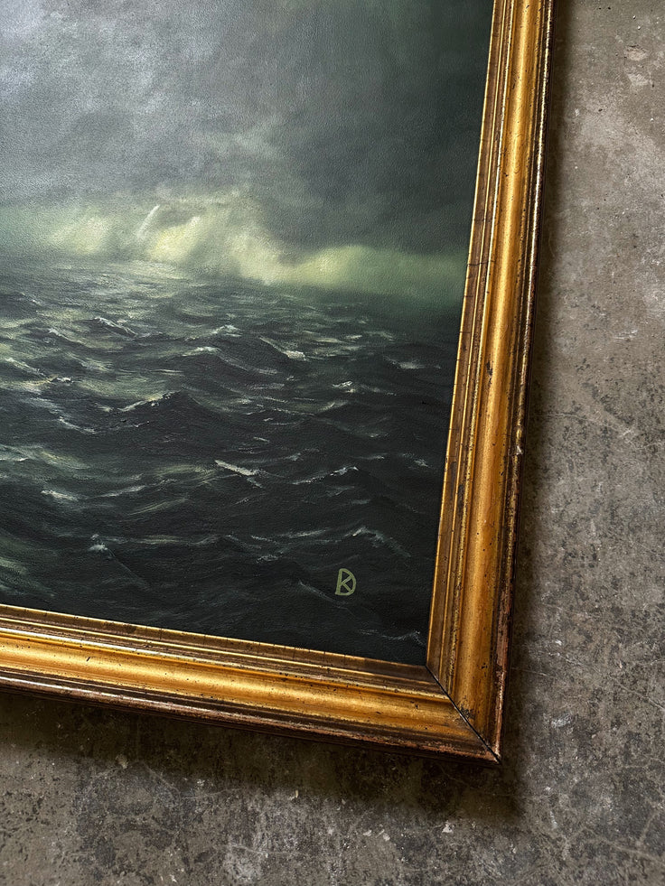 “Clarity Unfurls” Oil Painting in Antique Frame - 30.25