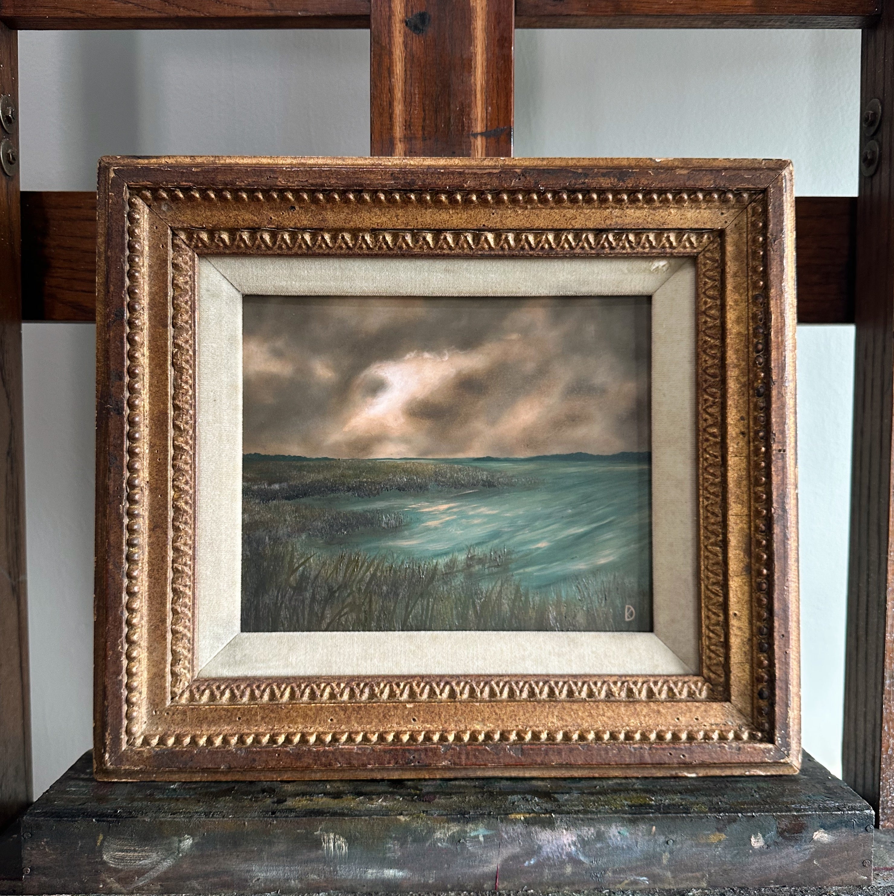“Mimic” Oil Painting in Antique Italian Frame - 15.25