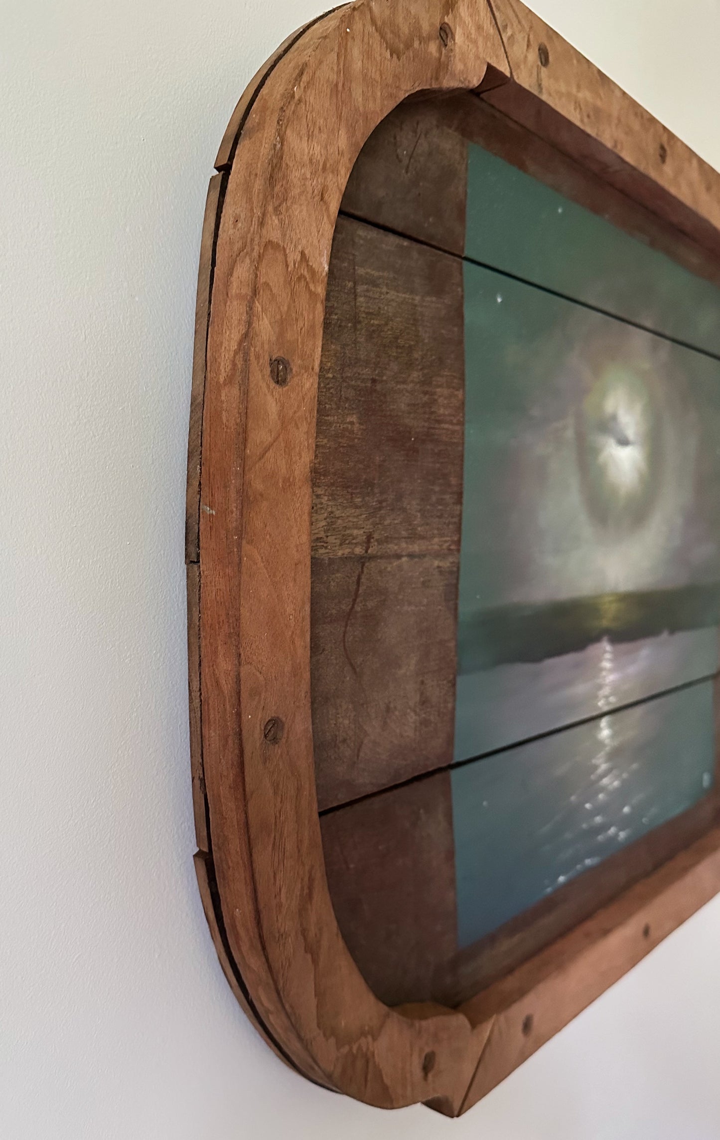 "Reminders" Oil Painting on Antique Salvage - 29" x 21"