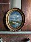 “Where Your Heart Resides V” 1700s Framed Mini Oil Painting - 5.5