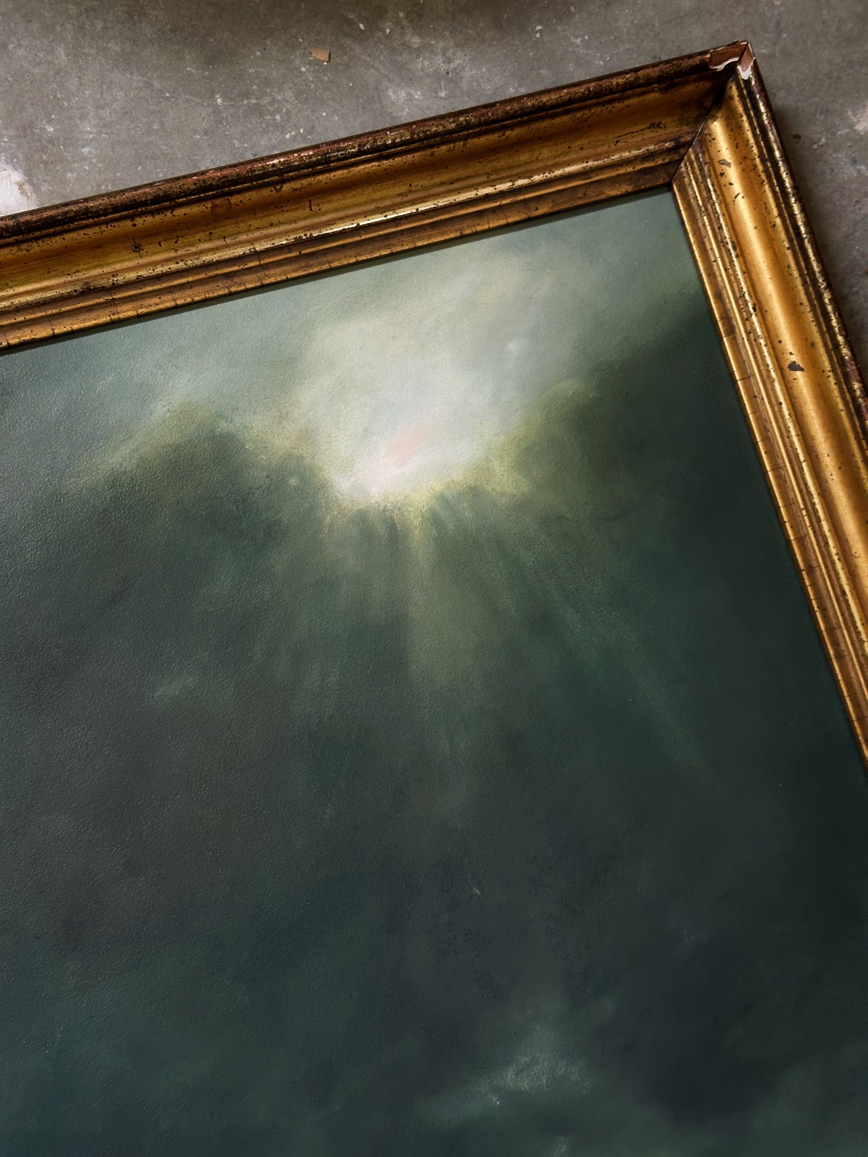“Clarity Unfurls” Oil Painting in Antique Frame - 30.25