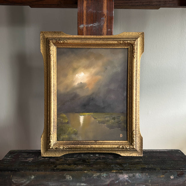 “Endangered” Antique Framed Oil Painting - 11.5" x 9.5"
