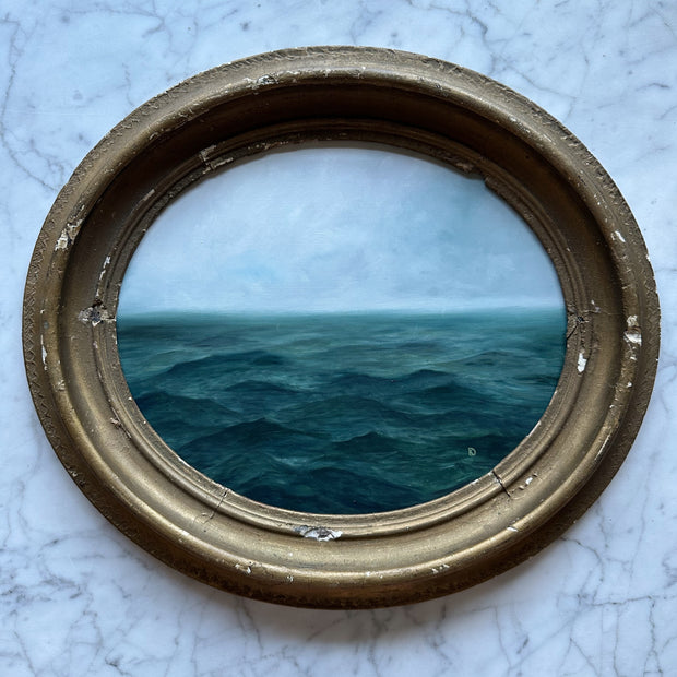 "Homeward" Oil Painting in Antique Frame - 16" x 14"