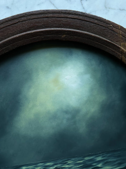 "My Compass" Oil Painting in Antique Frame - 19.75"