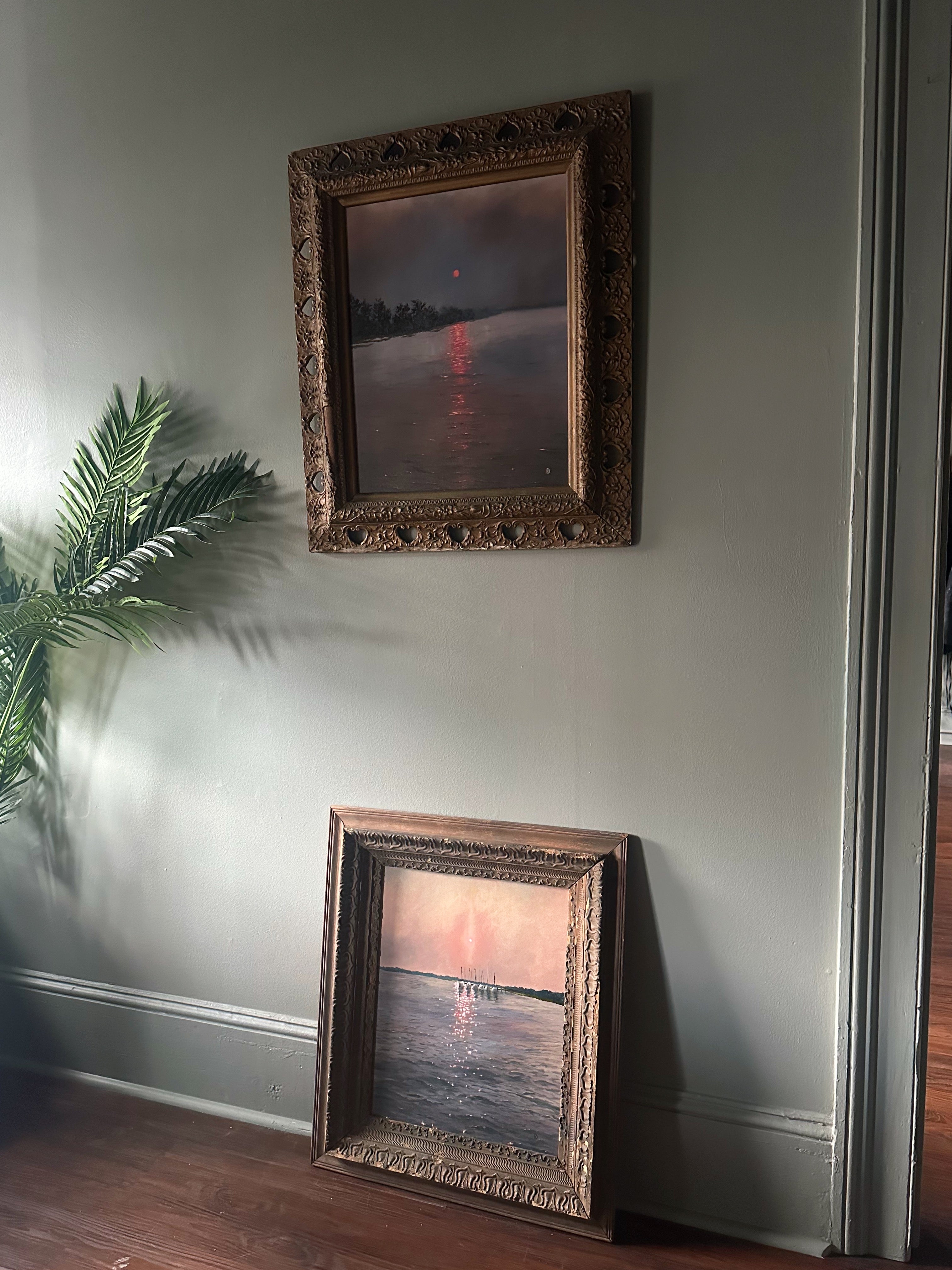 “Difference of Perspective” Oil Painting in Antique Frame - 28.5