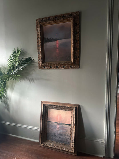 “Difference of Perspective” Oil Painting in Antique Frame - 28.5" x 24.5"