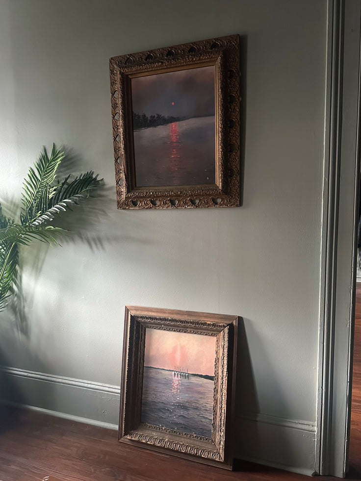 “Difference of Perspective” Oil Painting in Antique Frame - 28.5