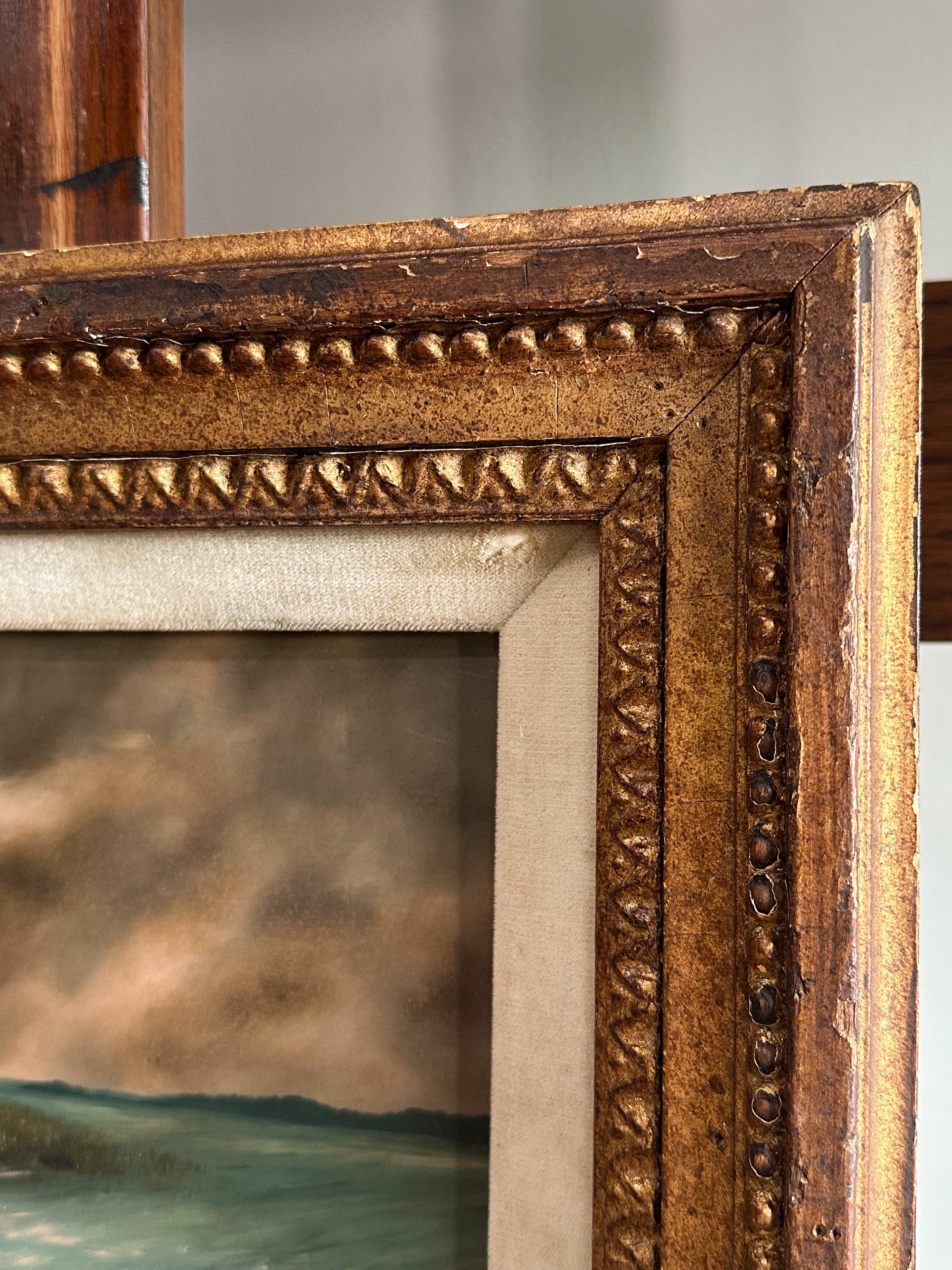 “Mimic” Oil Painting in Antique Italian Frame - 15.25