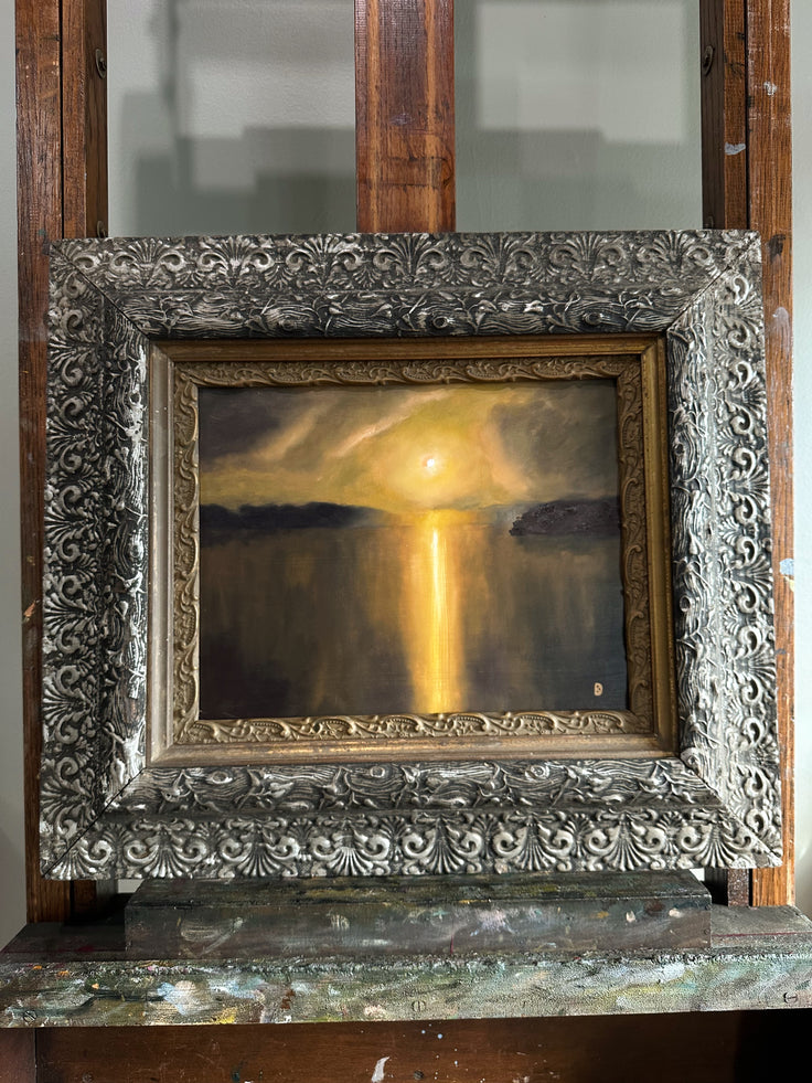 “See a Way” Antique Framed Oil Painting - 23.25