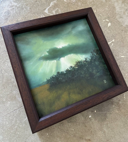 "Not the Hope, but the Knowing" Framed Oil Painting - 9.5" x 9.5"