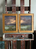 “Found You There” Antique French Framed Oil Painting Set - 12" x 14.75" ea